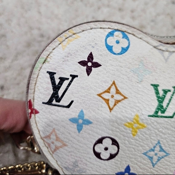 Louis Vuitton Canvas Muticolor Heart Coin Purse - Picture 6 of 9